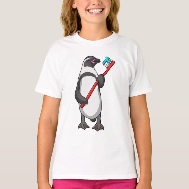 Penguin Tooth-pensel T Shirt (Framsida)