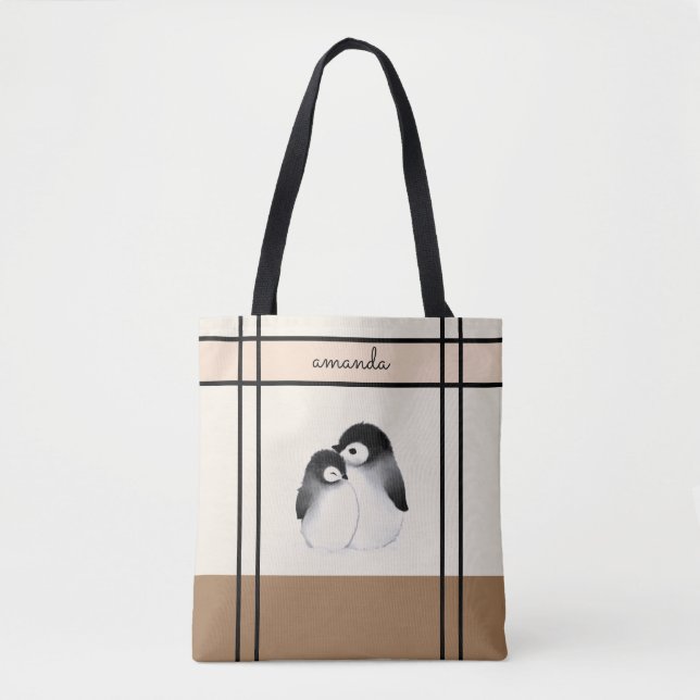 Penguin Tote Bag Tygkasse (Framsida)