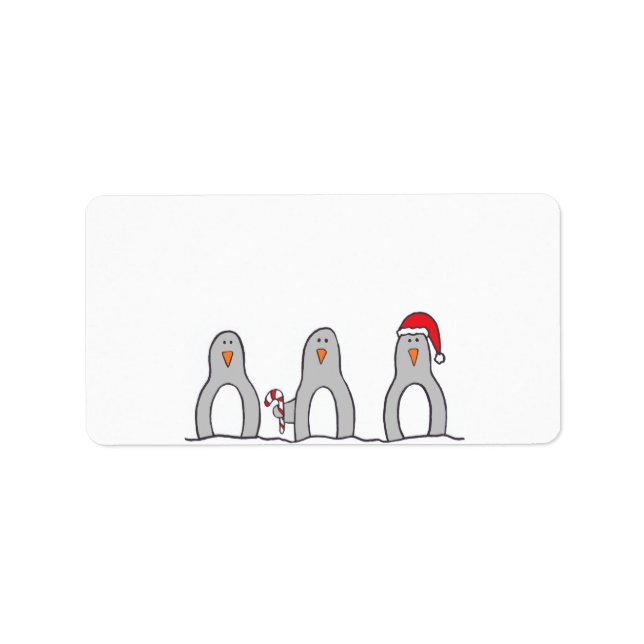 "Penguin Trio"-etikett Adressetikett (Framsidan)