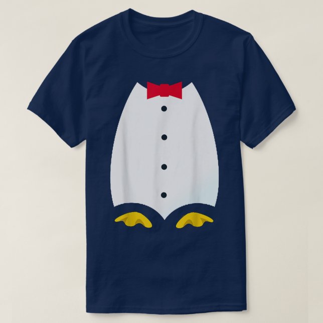 Penguin Tuedo Costume T Funny Halloween T Shirt (Design framsida)