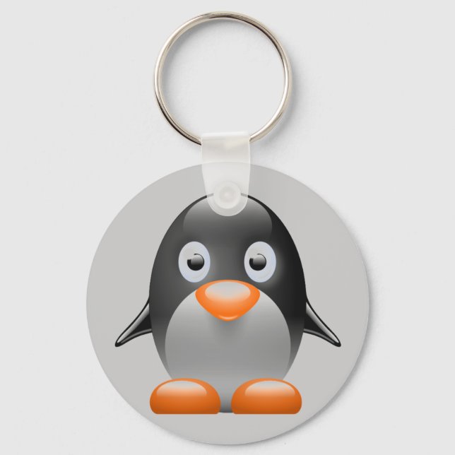 penguin tunx linux-bild nyckelring (Framsida)