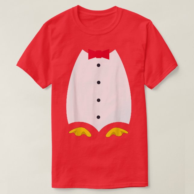 Penguin Tuxedo Costume T Shirt - Funny Halloween S (Design framsida)