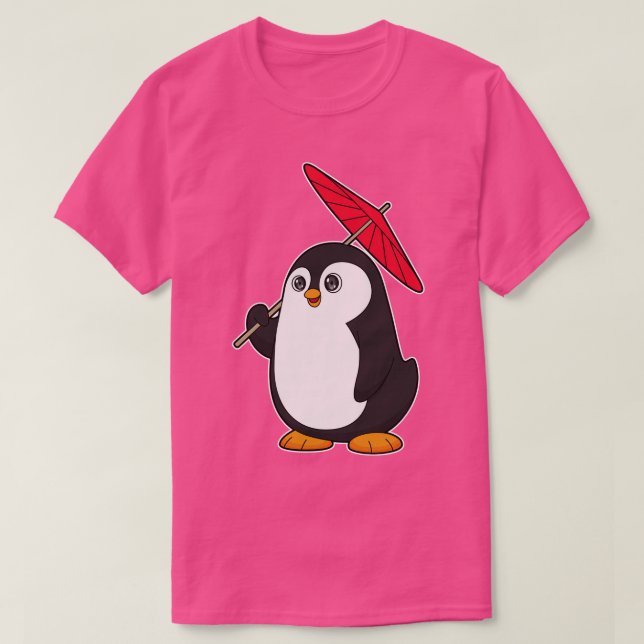 Penguin Umbrella T Shirt (Design framsida)