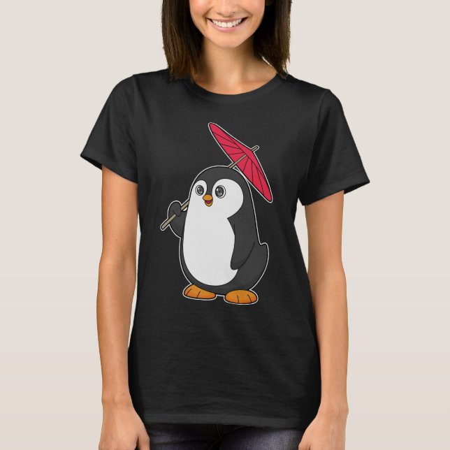 Penguin Umbrella T Shirt (Framsida)