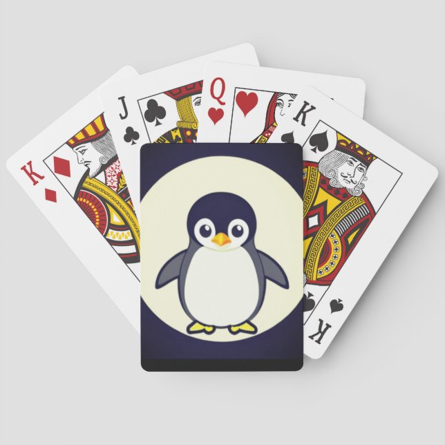 Penguin-uppspelningskort Casinokort (Baksidan)