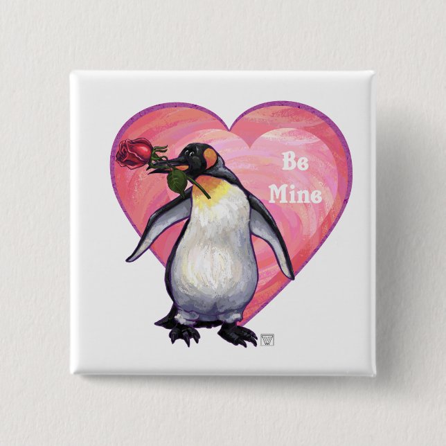 Penguin Valentindagen Knapp (Framsida)