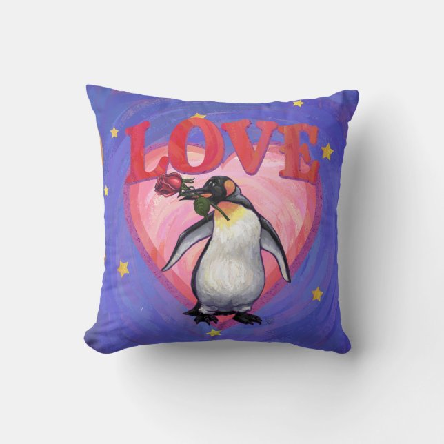 Penguin Valentindagen Kudde (Framsida)