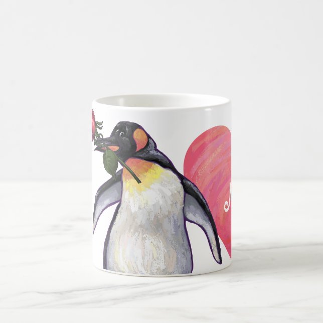 Penguin Valentindagen Magisk Mugg (Center)