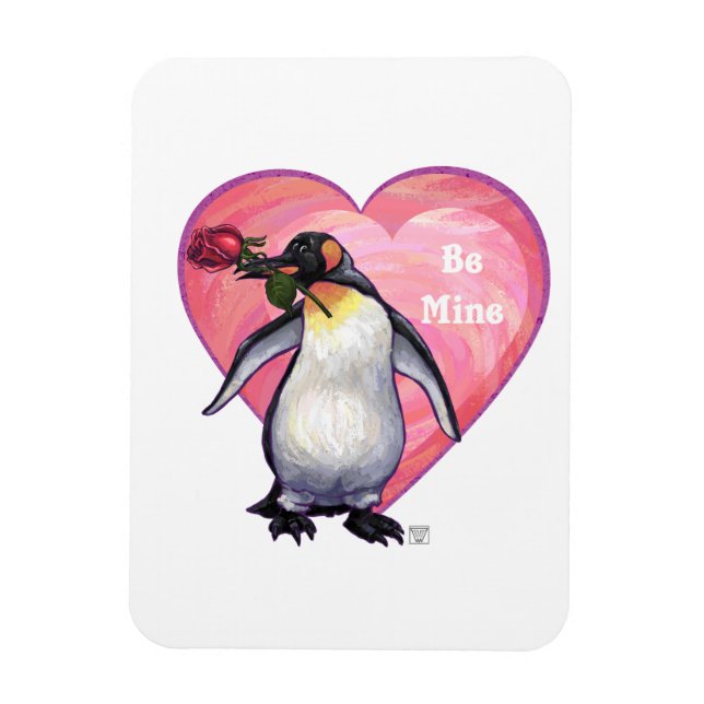 Penguin Valentindagen Magnet (Vertikal)