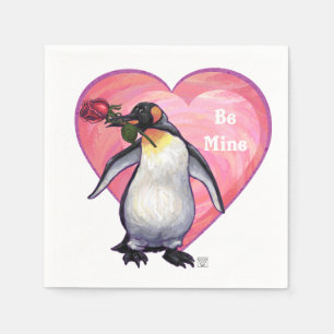 Penguin Valentindagen Pappersservett