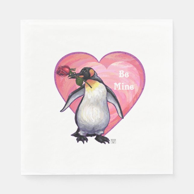 Penguin Valentindagen Pappersservett (Framsidan)