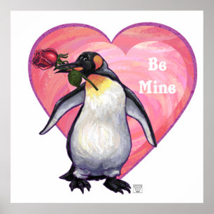 Penguin Valentindagen Poster