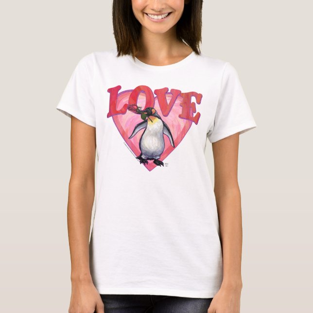 Penguin Valentindagen Tee Shirt (Framsida)