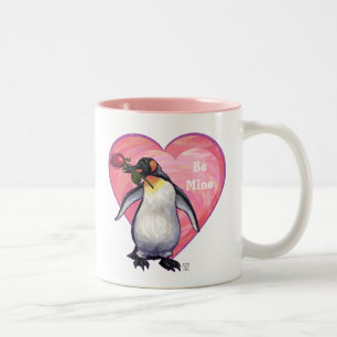 Penguin Valentindagen Två-Tonad Mugg