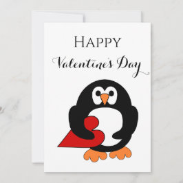 Penguin Valentines dag Heart Julkort