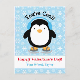 Penguin Valentines day-kort (Kids) - Personlig Helg Vykort