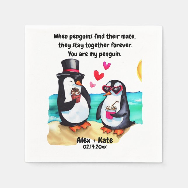 Penguin-Valentineser Pappersservett (Framsidan)