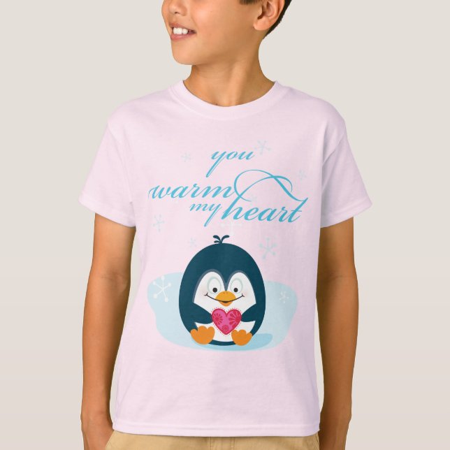PENGUIN "värm mitt hjärta" Tee Shirt (Framsida)