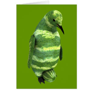 Penguin, vattenmelondagen hälsningskort