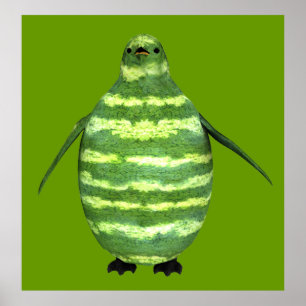Penguin, vattenmelondagen poster