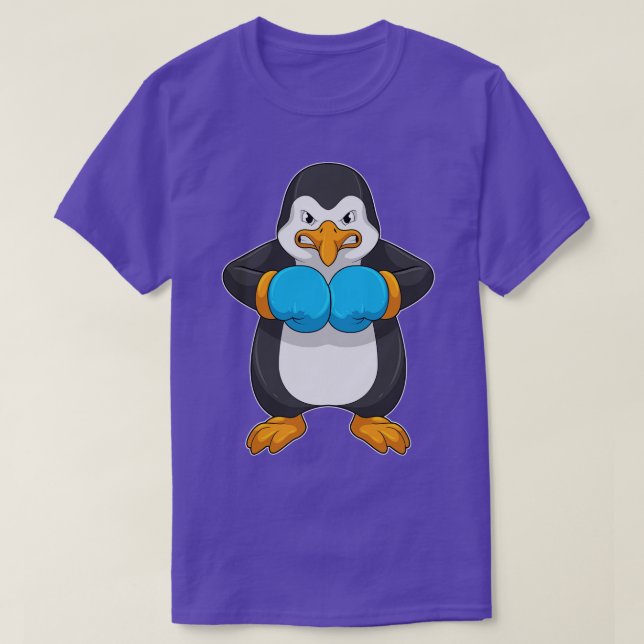 Penguin vid Boxing med Boxing handskar T Shirt (Design framsida)