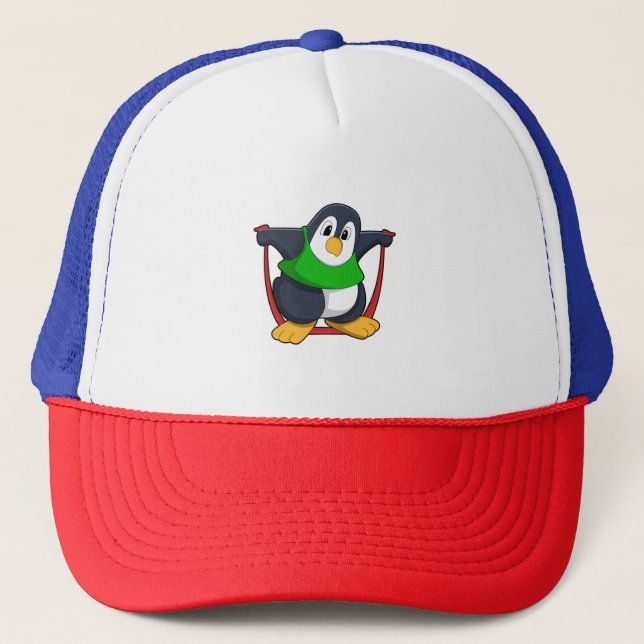 Penguin vid Fitness med Skipping rope.PNG Keps (Framsida)