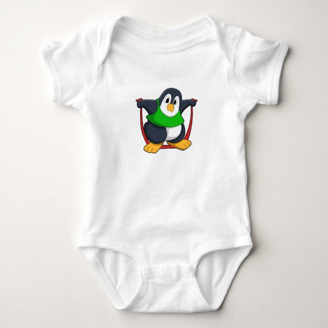 Penguin vid Fitness med Skipping rope.PNG T Shirt (Framsida)