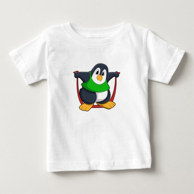 Penguin vid Fitness med Skipping rope.PNG T Shirt (Framsida)