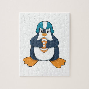 Penguin vid fotbollssportar pussel