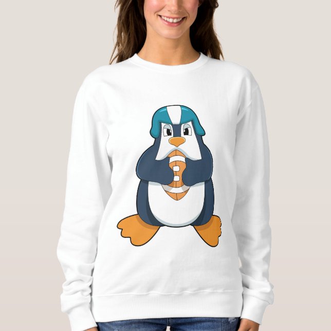 Penguin vid fotbollssportar t shirt (Framsida)