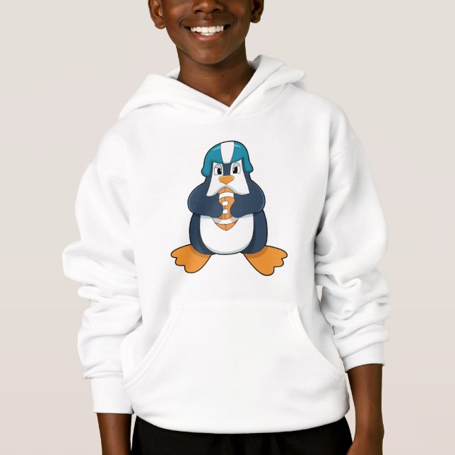 Penguin vid fotbollssportar t shirt (Framsida)