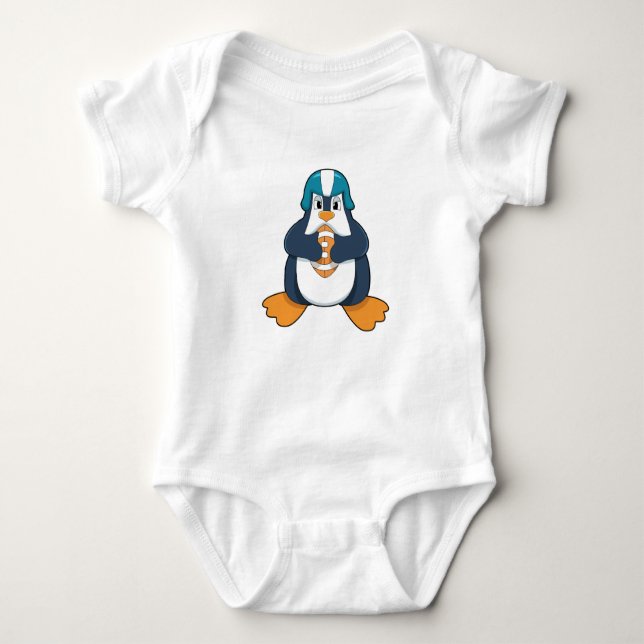 Penguin vid fotbollssportar t shirt (Framsida)