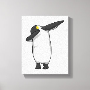 Penguin vid Hip hop Dance Dab Canvastryck