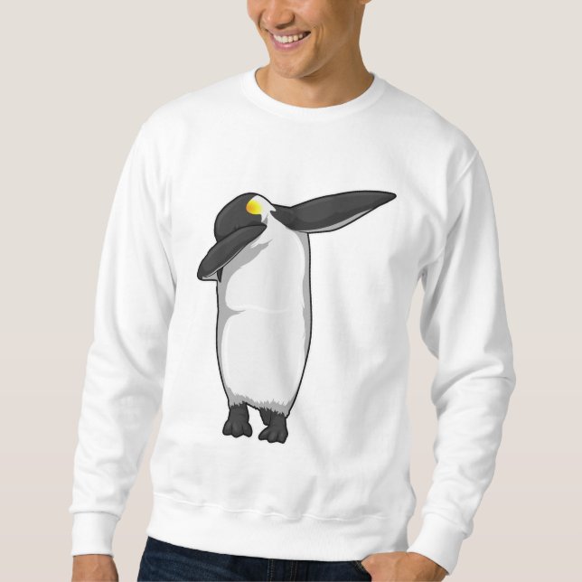 Penguin vid Hip hop Dance Dab Lång Ärmad Tröja (Framsida)