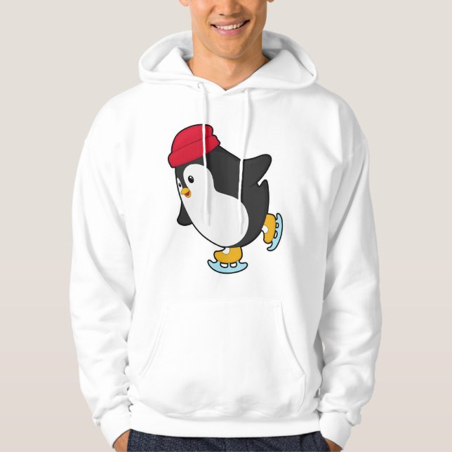 Penguin vid isfiske med Hat Hoodie (Framsida)