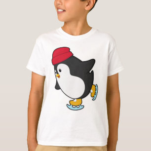 Penguin vid isfiske med Hat T Shirt