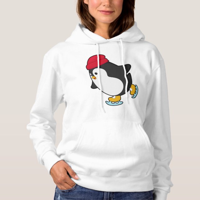 Penguin vid isfiske med Hat T Shirt (Framsida)
