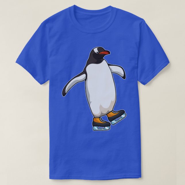 Penguin vid isfiske med isskiffer 2 t shirt (Design framsida)