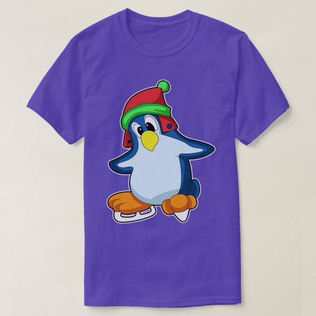 Penguin vid isfiske med isskiffer 3 t shirt (Design framsida)