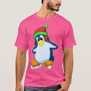 Penguin vid isfiske med isskiffer 4 t shirt