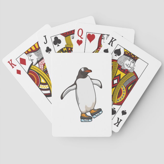 Penguin vid isfiske med isskiffer casinokort (Baksidan)
