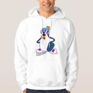 Penguin vid isfiske med isskiffer hoodie