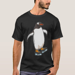 Penguin vid isfiske med isskiffer t shirt