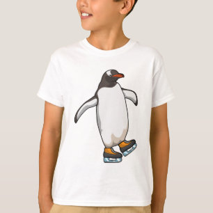 Penguin vid isfiske med isskiffer t shirt