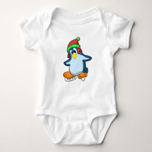 Penguin vid isfiske med isskiffer t shirt