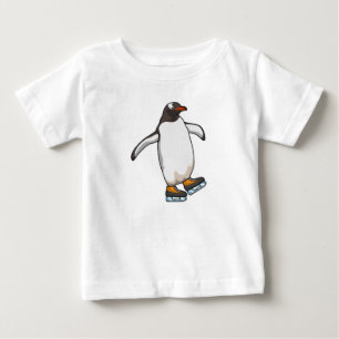 Penguin vid isfiske med isskiffer t shirt