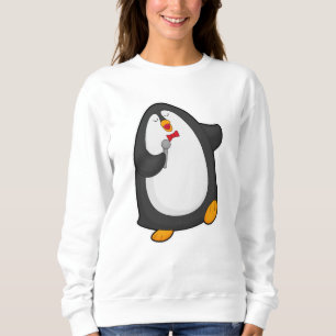 Penguin vid singel med mikrofon & Tie T Shirt