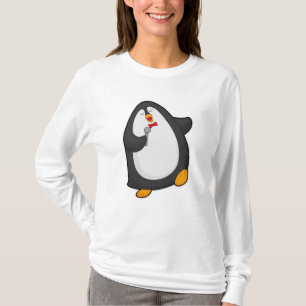 Penguin vid singel med mikrofon & Tie T Shirt