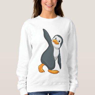 Penguin vid Yoga Stretching-övning T Shirt