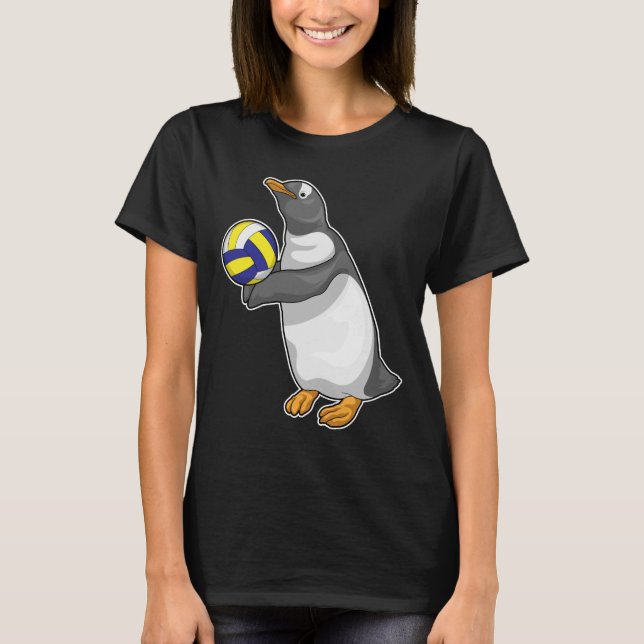 Penguin Volleyball-spelare Volleyball T Shirt (Framsida)